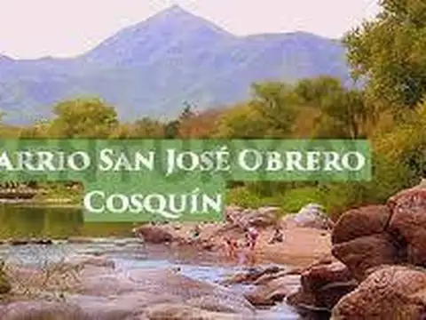 TERRENO COSQUIN DE  438 M2 A SOLO 5 MINIUTOS PLAZA PROSPERO MOLINA