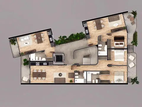 Departamento Monoambiente con 1 baño