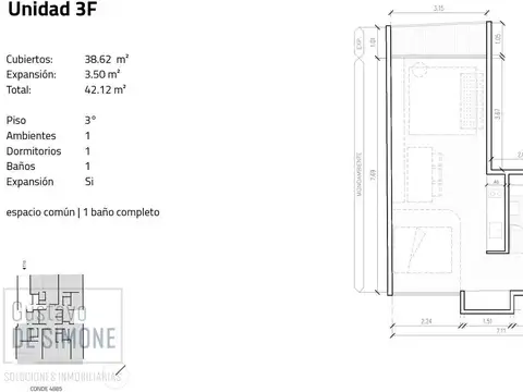 Departamento en Venta en Saavedra, USD 95.000
