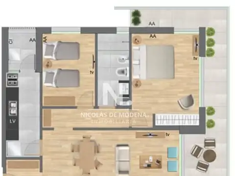 Departamento en Venta de 2 dormitorios