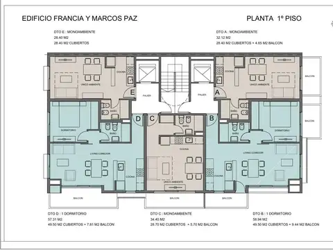 Departamento en Venta de Monoambiente