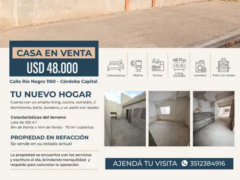 CASA EN VENTA | RÍO NEGRO 1160