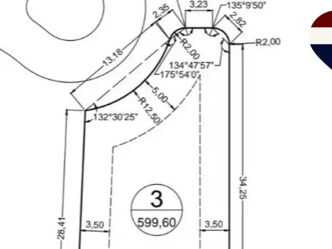 Terreno en Venta de 605,0 m2