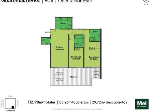 Guatemala 5900, Piso 8°
