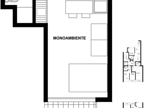 Oficina/Monoambiente en Centro