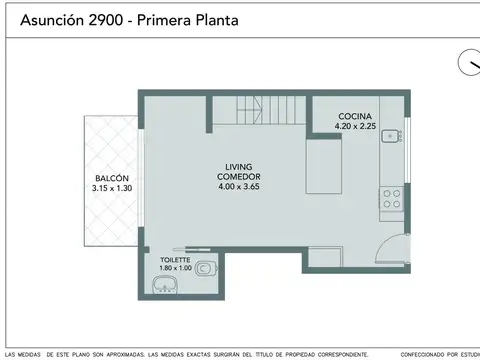 Departamento 2 ambientes con 2 baños