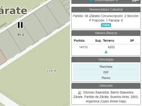 Barrio Saavedra, Zárate