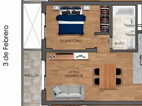 VENTA DEPARTAMENTO 1 DORMITORIO FRENTE MARTIN