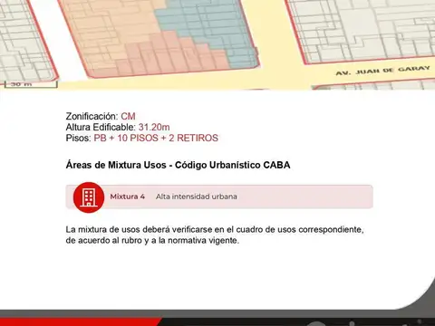 Terreno en Venta en Once, USD 310.000