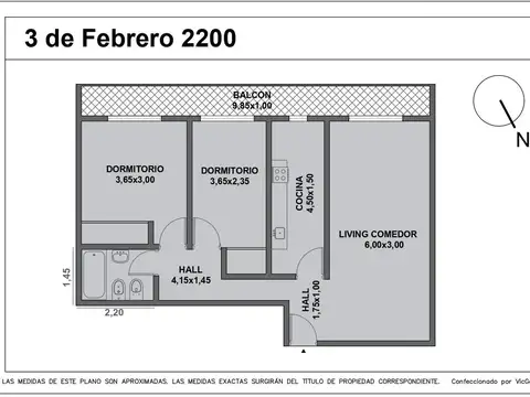 3 de Febrero 2200