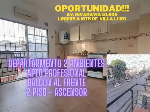VENTA DEPARTAMENTO 2 AMBIENTES APTO PROFESIONAL