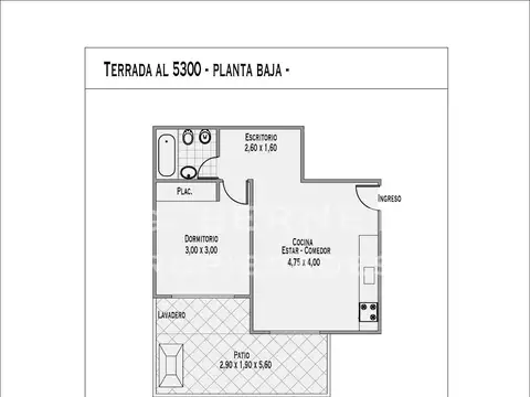 Depto Tipo Casa en Venta de 1 dormitorio