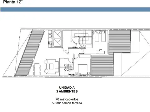 Departamento en Venta de 3 ambientes
