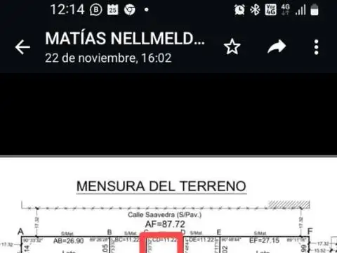 Terreno en Venta en San Agustin, USD 19.000