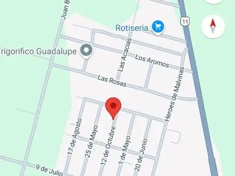 Terreno en Venta 25  mts Fondo