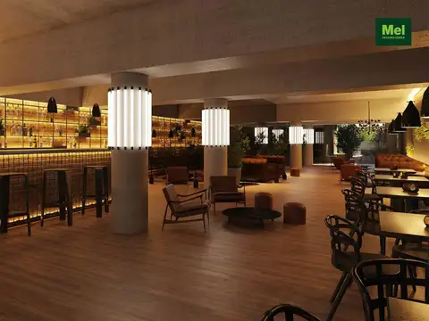 Departamento 2 ambientes con 2 baños