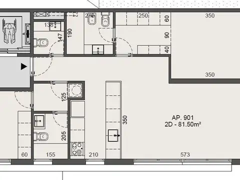 Apartamento de 2 dormitorios, con balcón y parrillero. Entrega: fines 2027