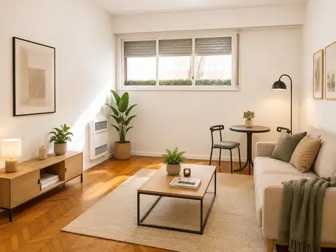 Alquiler Recoleta departamento de 3 ambientes en PB con patio