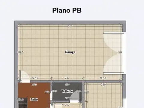 Depto Tipo Casa 3 ambientes con 2 baños