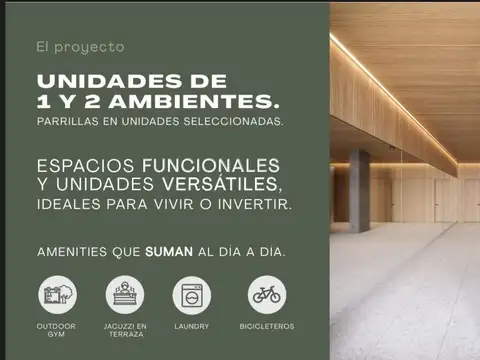 Departamento Monoambiente con 1 baño