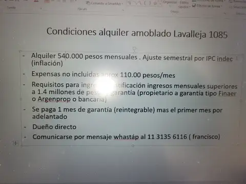 Departamento en Alquiler A Estrenar