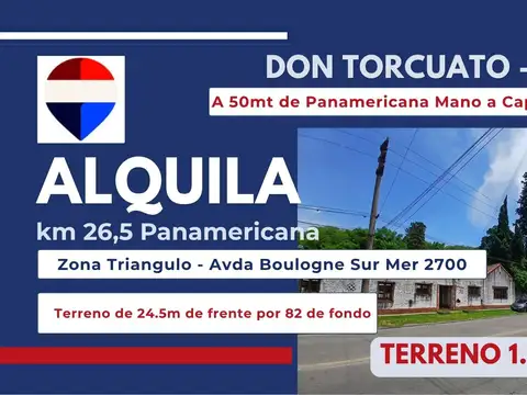 Alquila 1916 m² Don Torcuato Panamericana km 26.5