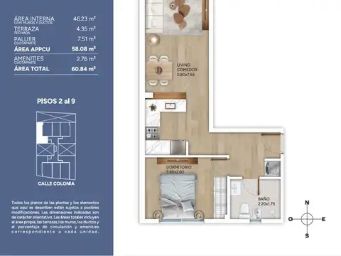Venta Apartamento 1 dorm en Cordon con Amenities