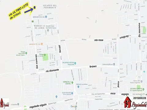 Terreno en Venta 10  mts Frente