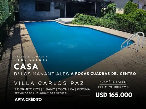 Venta Casa De 3 Dormitorios Con Pileta En Barrio Los Manantiales - Villa Carlos Paz