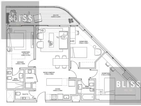 Departamento en Venta con 1 cocheras