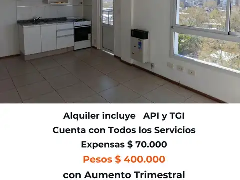 Departamento Monoambiente con 1 baño