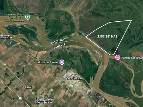 Isla excelente uso ganadero en Villa Constitución.