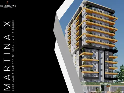 Venta de Departamento 2 Ambientes en Villa Bosch. Edificio en contrucción