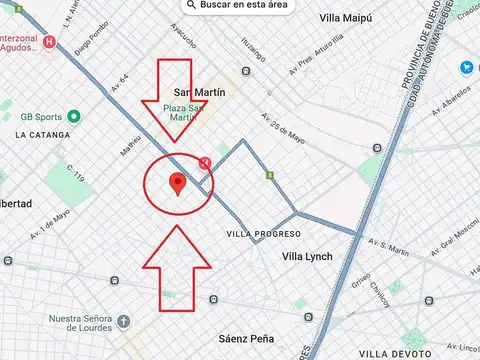 alquiler 3 lotes total 917m2  en Villa Lynch SAN MARTIN BUENOS AIRES