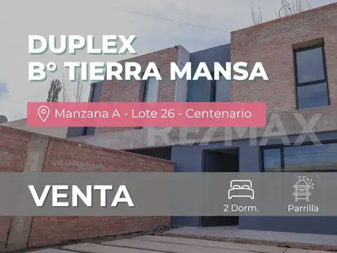 VENTA DÚPLEX 2 DORMITORIOS TIERRA MANSA CENTENARIO