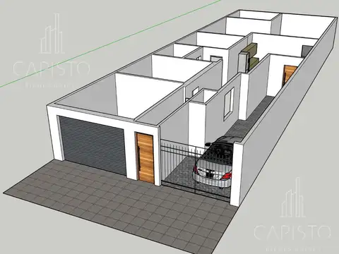 Casa 4 ambientes con 2 baños