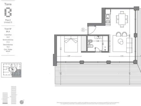 Departamento en Venta en Villa Lynch, USD 138.900