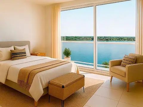 3 AMBIENTES CON BALCON TERRAZA Y VISTA PLENA AL LAGO