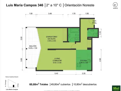 Avenida Luis María Campos 300, Piso 9°