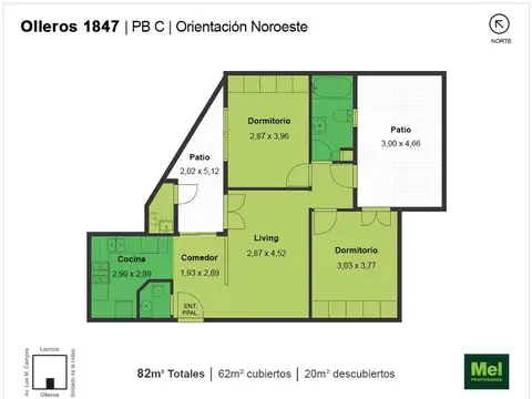 Olleros 1800, Piso Pb