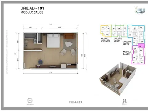 Campus Norte - Venezuela 4050 4º 401 Sauce
