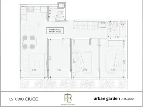 Departamento en Venta de 4 ambientes