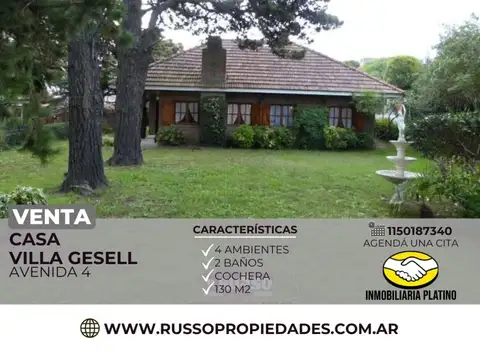 Venta Casa 4 Ambientes Villa Gesell