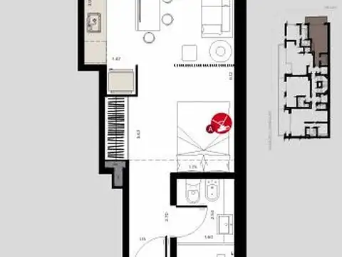 Departamento en Venta de Monoambiente