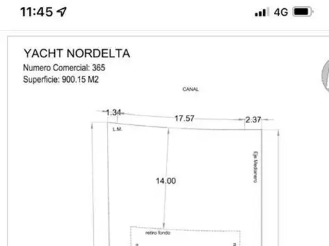 Terreno en Venta en Nordelta El Yacht, USD 699.000