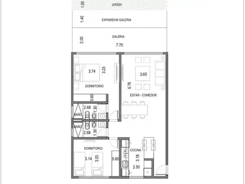 Venta 3 ambientes en Pilar - Entrega Dic 2026