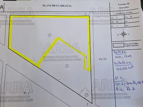 12 HECTAREAS S/ ex RUTA 8 - ARRECIFES