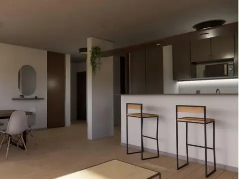 Departamento de dos dormitorios con doble balcón en Funes Centro