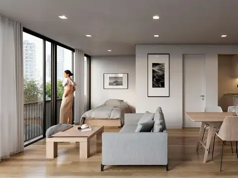 Departamento 2 ambientes con 1 baño