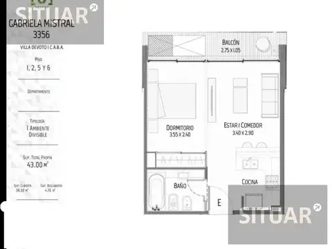 Monoambiente a Estrenar - Villa Devoto